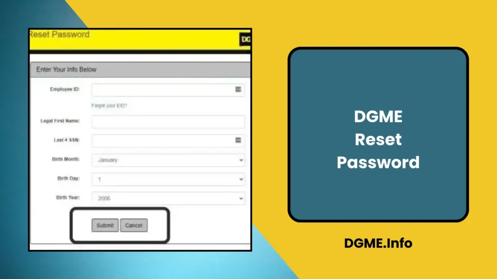 DGME 3 How can I reset my login password for DGme?